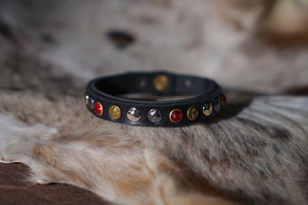 Punk Studded Cowhide Bracelet-[Bracelet-L-BR-06]